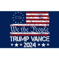 We The People Trump Vance 2024 Usa Vintage Flag Bumper Sticker