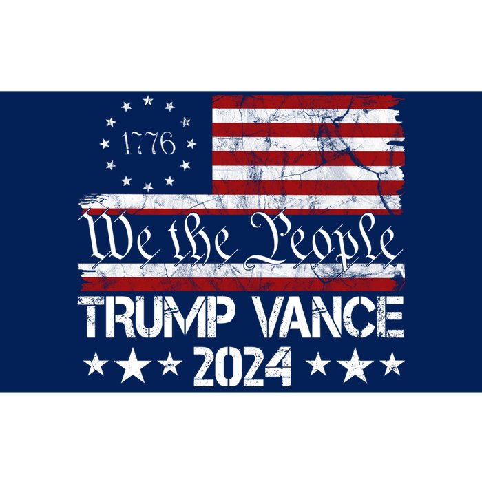 We The People Trump Vance 2024 Usa Vintage Flag Bumper Sticker