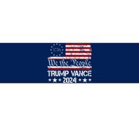 We The People Trump Vance 2024 Usa Vintage Flag Bumper Sticker