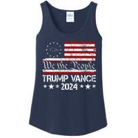 We The People Trump Vance 2024 Usa Vintage Flag Ladies Essential Tank