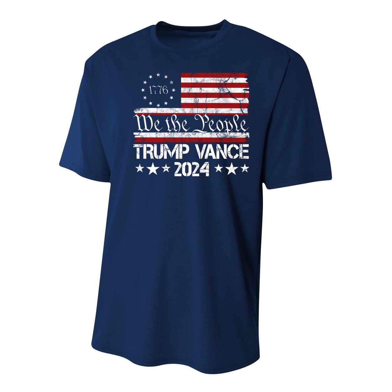 We The People Trump Vance 2024 Usa Vintage Flag Youth Performance Sprint T-Shirt