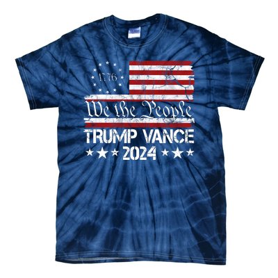 We The People Trump Vance 2024 Usa Vintage Flag Tie-Dye T-Shirt