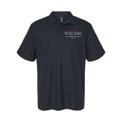 We The People Take America Back 4th Of July Trump Maga 2024 Softstyle Adult Sport Polo