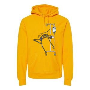 Working The Pole Funny Nurse Dancing Skeleton Halloween Cute Premium Hoodie