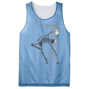 Working The Pole Funny Nurse Dancing Skeleton Halloween Cute Mesh Reversible Basketball Jersey Tank