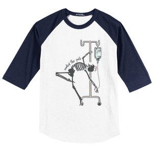 Working The Pole Funny Nurse Dancing Skeleton Halloween Cute Baseball Sleeve Shirt