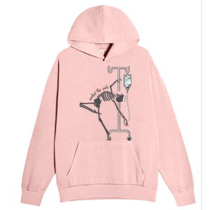 Working The Pole Funny Nurse Dancing Skeleton Halloween Cute Urban Pullover Hoodie