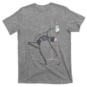 Working The Pole Funny Nurse Dancing Skeleton Halloween Cute T-Shirt