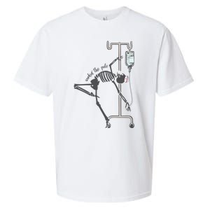 Working The Pole Funny Nurse Dancing Skeleton Halloween Cute Sueded Cloud Jersey T-Shirt