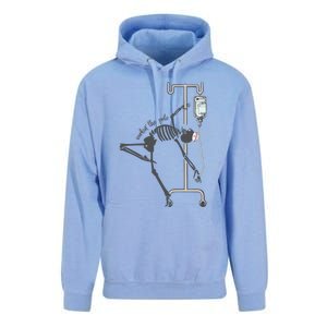 Working The Pole Funny Nurse Dancing Skeleton Halloween Cute Unisex Surf Hoodie