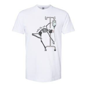 Working The Pole Funny Nurse Dancing Skeleton Halloween Cute Softstyle CVC T-Shirt