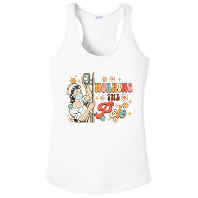 Working The Pole Icu Nurse Emergency Nursing Ladies PosiCharge Competitor Racerback Tank