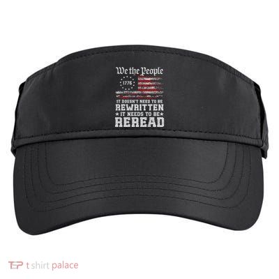 We The People Constitution Needs To Reread Usa Flag July 4th Adult Drive Performance Visor
