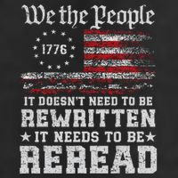 We The People Constitution Needs To Reread Usa Flag July 4th Golf Towel
