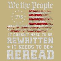 We The People Constitution Needs To Reread Usa Flag July 4th Magnet