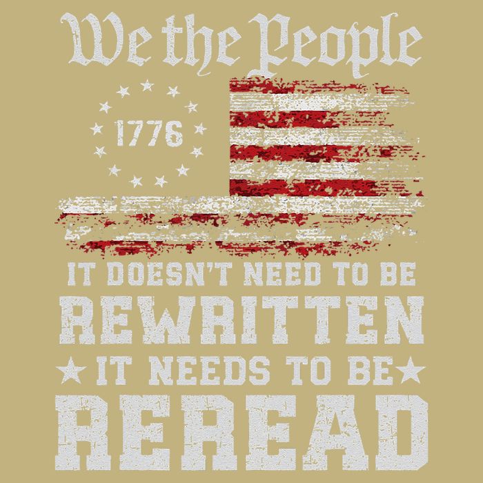 We The People Constitution Needs To Reread Usa Flag July 4th Magnet