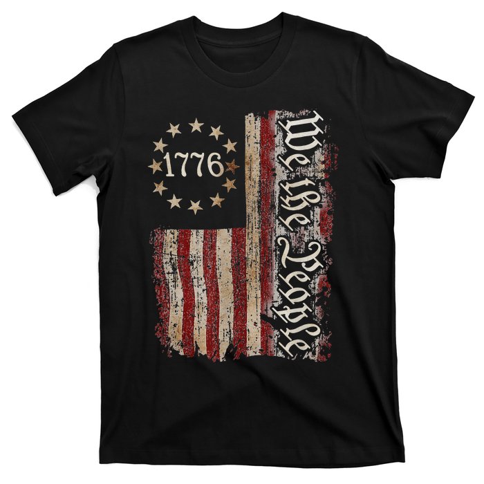 We The People American History 1776 Vintage American Flag T-Shirt