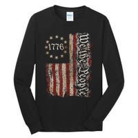 We The People American History 1776 Vintage American Flag Tall Long Sleeve T-Shirt