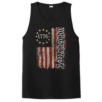 We The People American History 1776 Vintage American Flag PosiCharge Competitor Tank