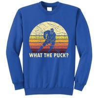 What The Puck Humorous Hockey Player Vintage Ice Hockey Meaningful Gift Sweatshirt