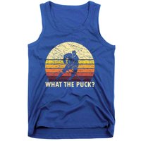 What The Puck Humorous Hockey Player Vintage Ice Hockey Meaningful Gift Tank Top