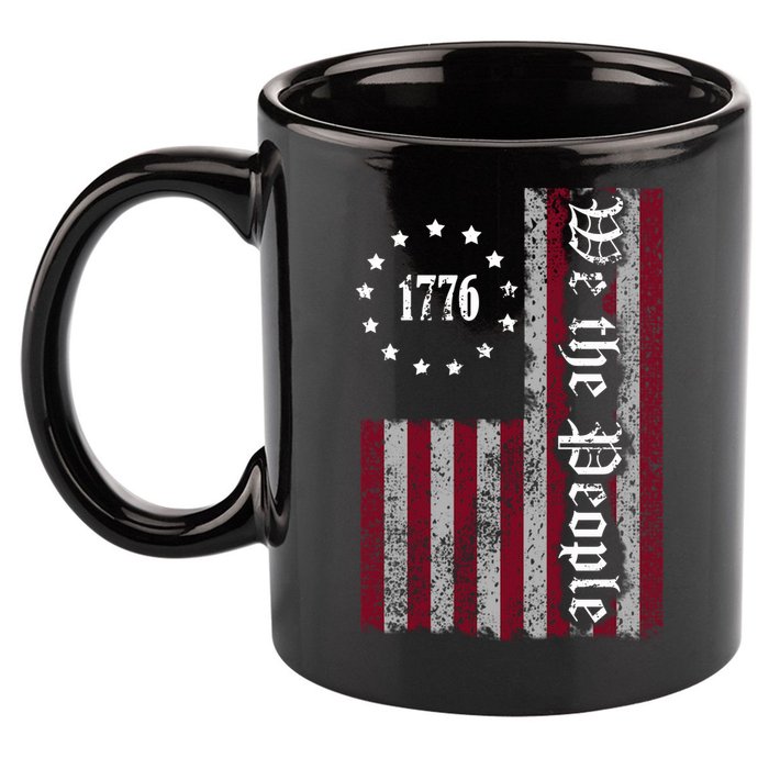 We The People Flag 11oz C Handle Ceramic Mug