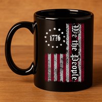 We The People Flag 11oz C Handle Ceramic Mug