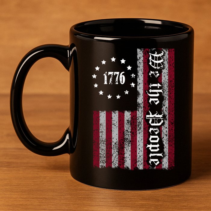 We The People Flag 11oz C Handle Ceramic Mug