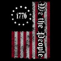 We The People Flag Flat Bill Trucker Hat