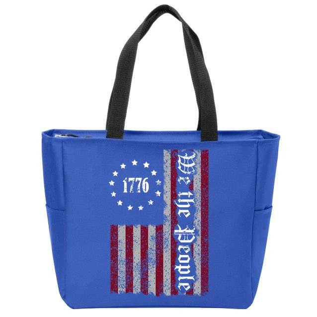 We The People Flag Zip Tote Bag