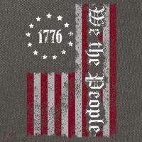 We The People Flag Cotton Canvas Backpack