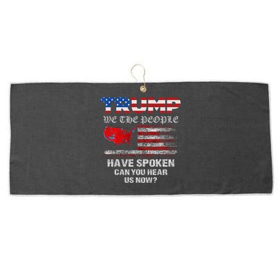 We The People Have Spoken Map Of 2024 Election Results Maga Large Microfiber Waffle Golf Towel