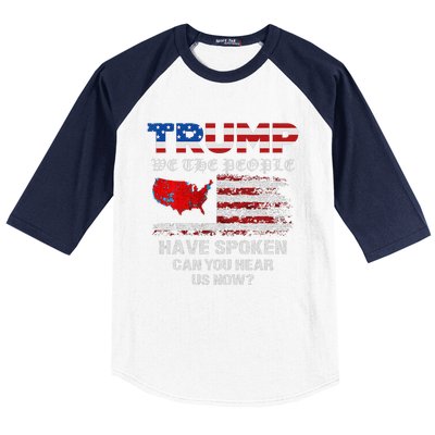 We The People Have Spoken Map Of 2024 Election Results Maga Baseball Sleeve Shirt