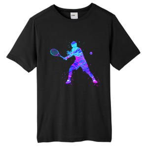 Watercolor Tennis Player Tall Fusion ChromaSoft Performance T-Shirt