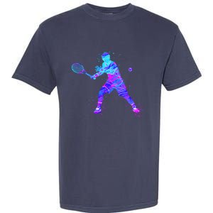 Watercolor Tennis Player Garment-Dyed Heavyweight T-Shirt