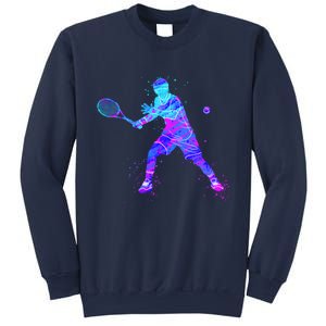 Watercolor Tennis Player Sweatshirt