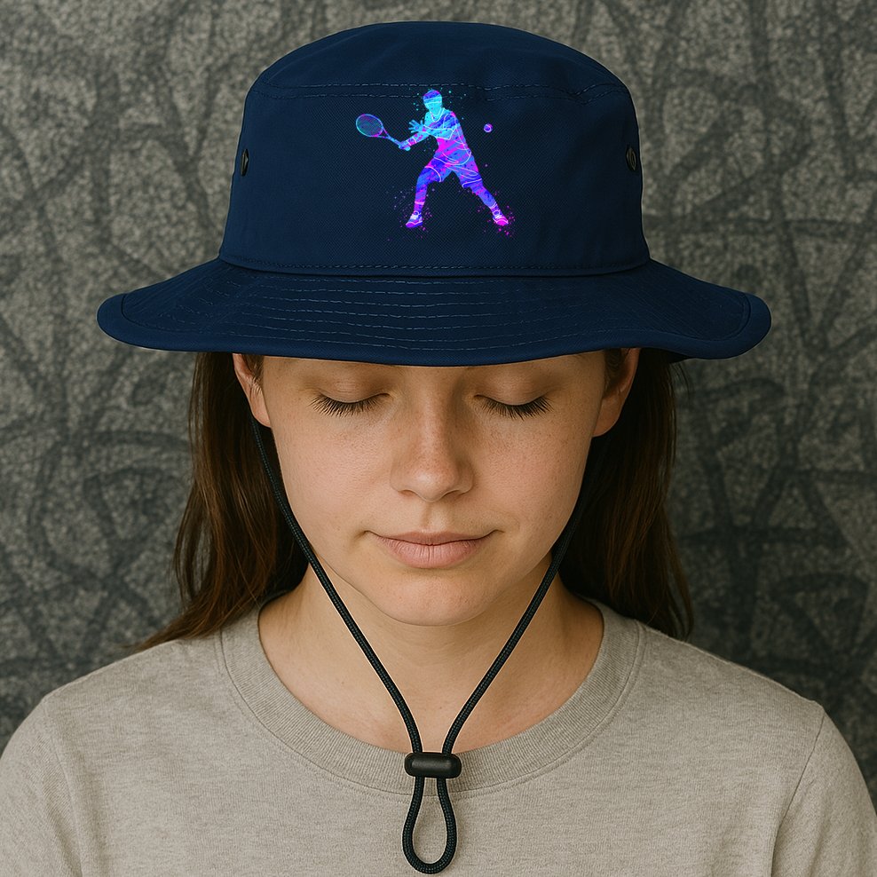 Watercolor Tennis Player Bucket Hat