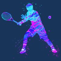 Watercolor Tennis Player Bucket Hat