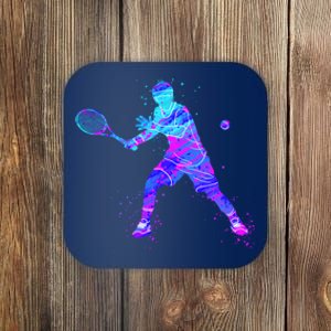 Watercolor Tennis Player Coaster