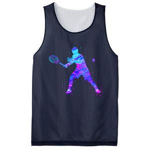 Watercolor Tennis Player Mesh Reversible Basketball Jersey Tank