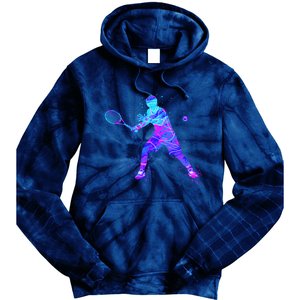 Watercolor Tennis Player Tie Dye Hoodie