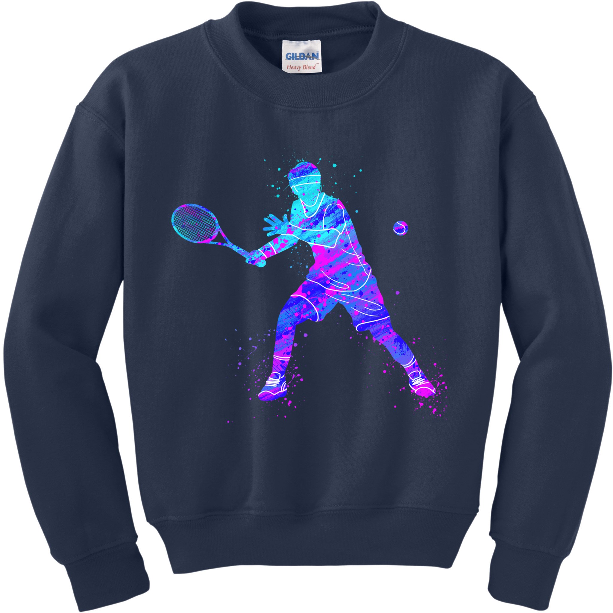 Watercolor Tennis Player Kids Sweatshirt