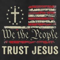 We The People Trust Jesus Usa Flag Christian Patriotic Hat