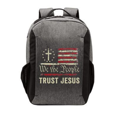 We The People Trust Jesus Usa Flag Christian Patriotic Vector Backpack