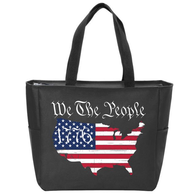 We The People 1776 Conservative Patriotic American US Constitution American Zip Tote Bag