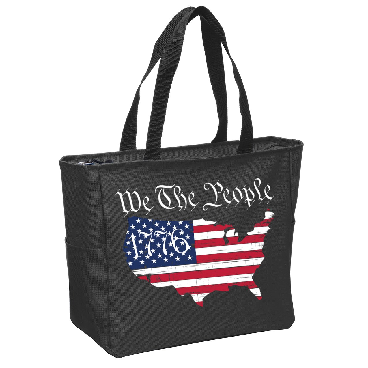 We The People 1776 Conservative Patriotic American US Constitution American Zip Tote Bag