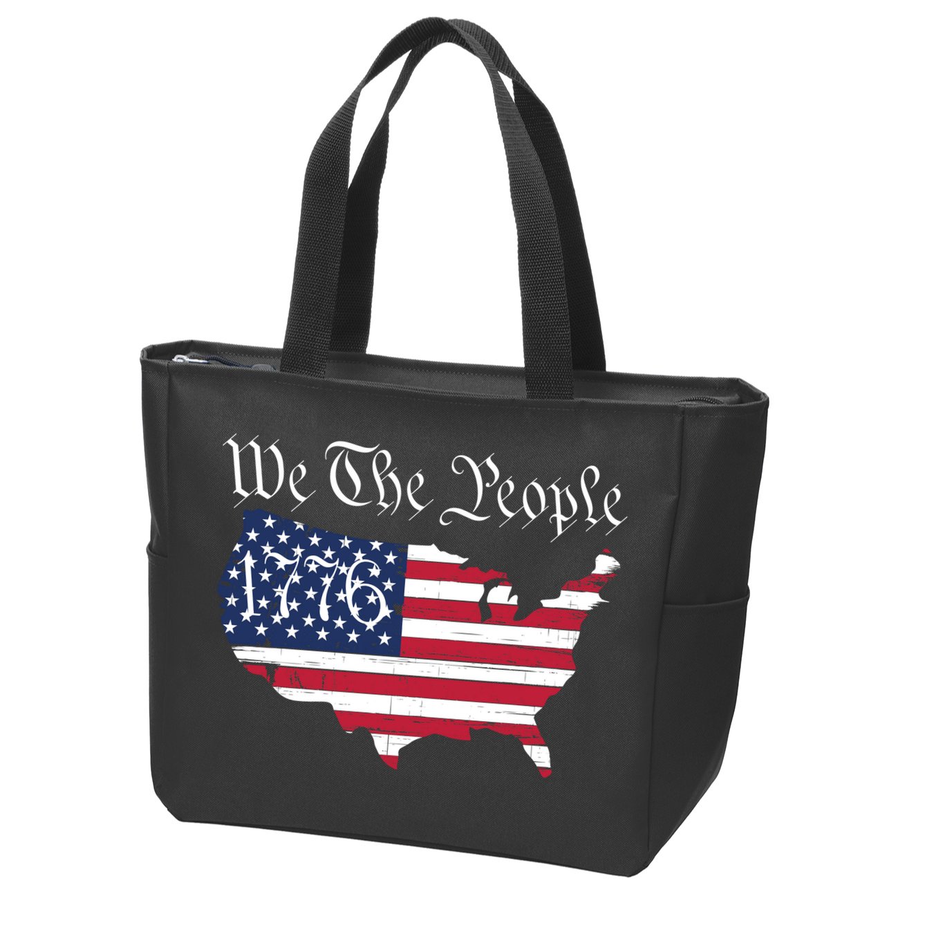 We The People 1776 Conservative Patriotic American US Constitution American Zip Tote Bag