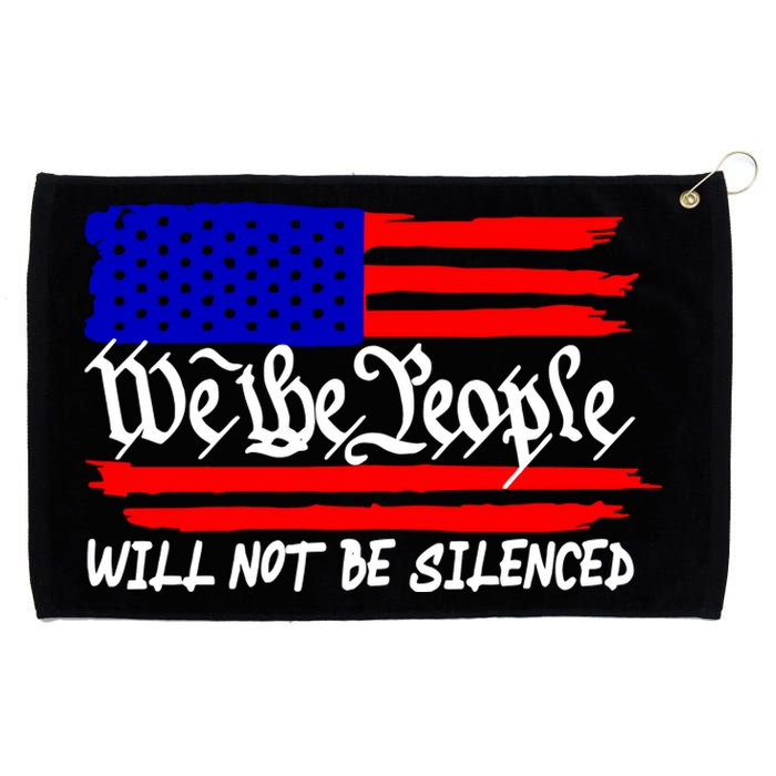 We The People Will Not Be Silenced Trump 2024 Grommeted Golf Towel