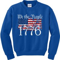 We The People 1776 U S Constitution Freedom American Flag Great Gift Kids Sweatshirt