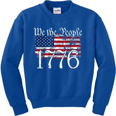 We The People 1776 U S Constitution Freedom American Flag Great Gift Kids Sweatshirt